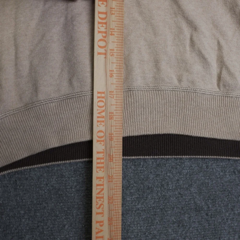 Gap V Neck Sweater Mens Large Brown Cotton Cashmere Blend Long Sleeve Pullover
